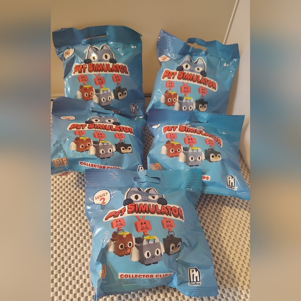 Pet Simulator Collector Clips 5pcs Lot Series 2 NWT